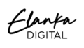 Logo d'Elanka Digital : Elanka est calligraphiée au dessus de digital en majuscules