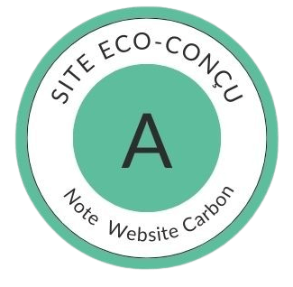 Site web éco-conçu. Note A par website carbon.