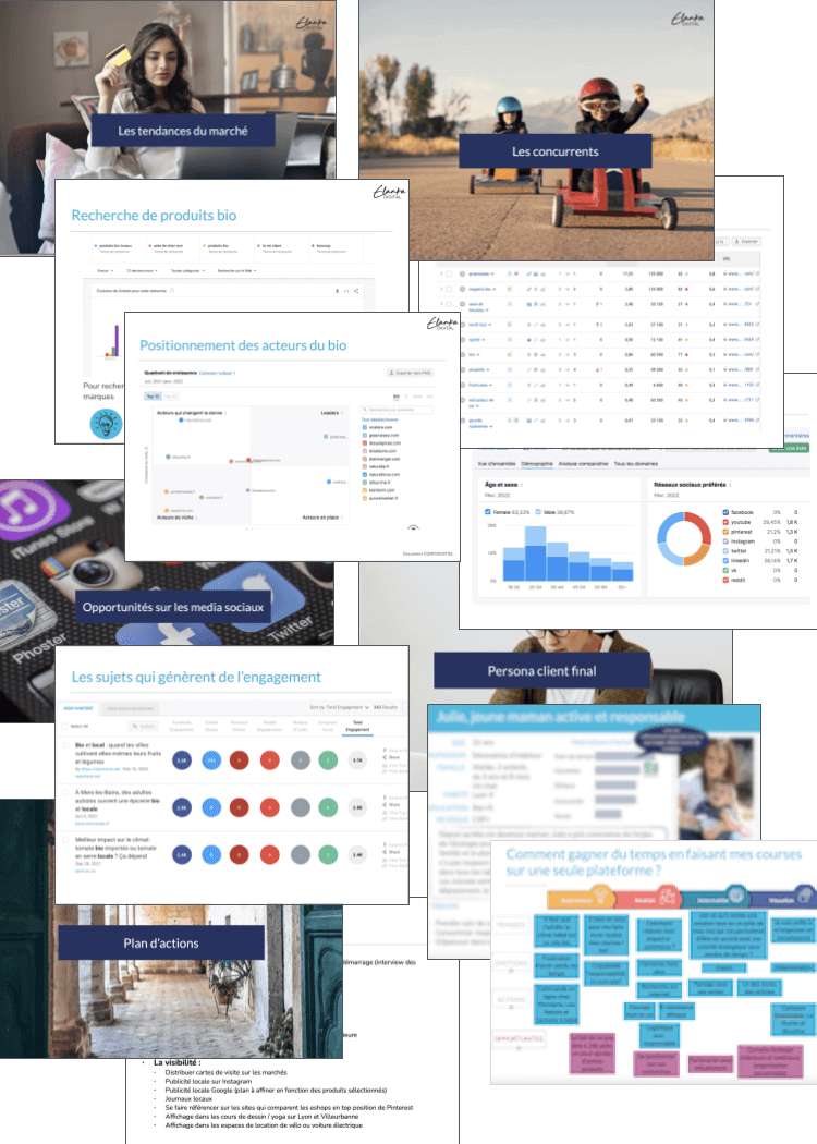 Extraits de l'étude de la stratégie digitale pour une marketplace écoresponsable